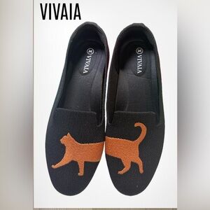 Vivaia Women's Black and Brown Cat Loafers size 6